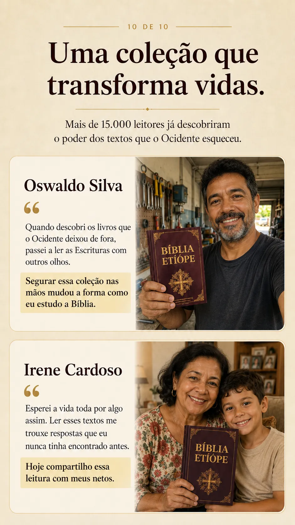 Depoimentos de leitores